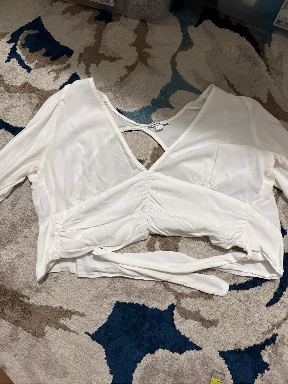 Sanctuary Ivory Wrap-Front Crop Top